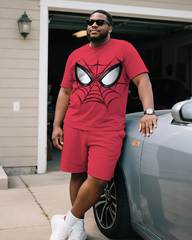 Marvel Spider-Man Men's Plus Size T-Shirt & Shorts Set