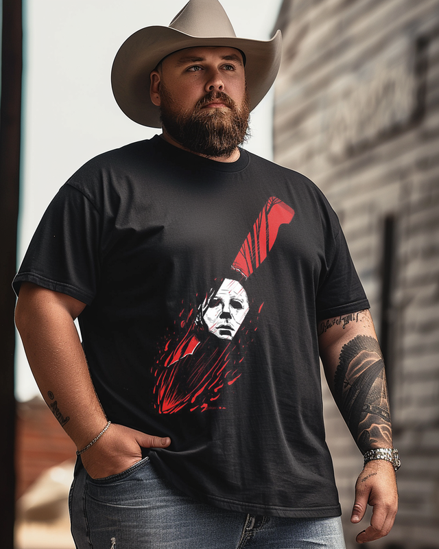 Michael Myers Men's Cotton Big & Tall T-shirt
