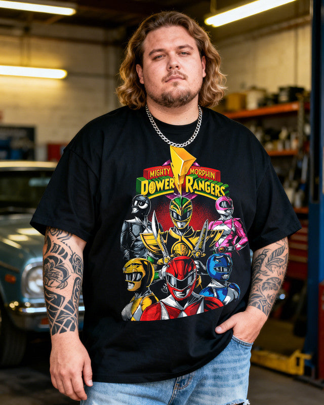 Men's Mighty Morphin Power Rangers Big & Tall Short Sleeve T-Shirt