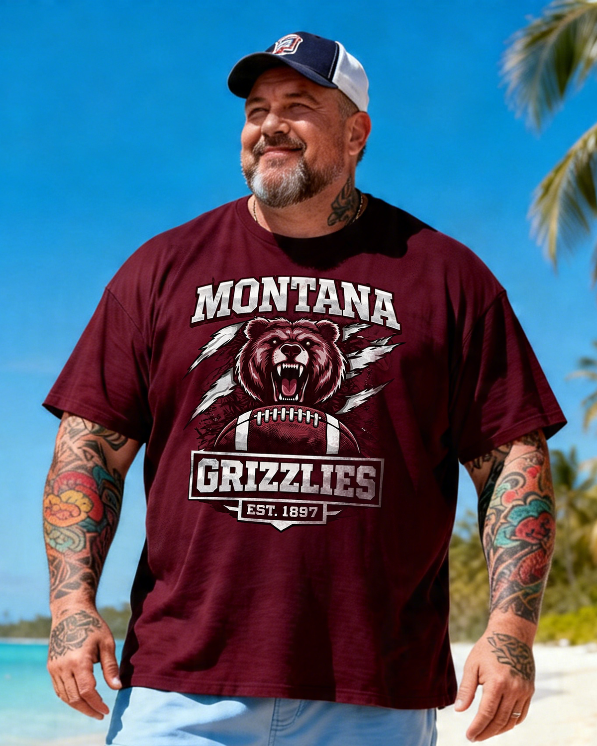 Men's Montana Grizzlies Big & Tall Short Sleeve T-Shirt