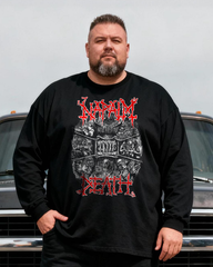 NAPALM DEATH Men's Big & Tall Long Sleeve Cotton T-Shirt