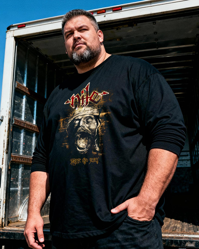 NILE Men's Big & Tall Long Sleeve Cotton T-Shirt