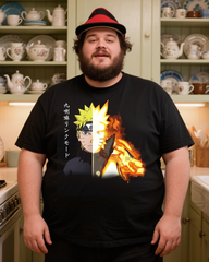 Naruto Kurama Link Mode Men's Big & Tall Cotton T-shirt