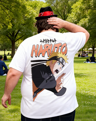 Naruto Shippuden Jumbo Print 90s Style Men's Big & Tall Cotton T-shirt