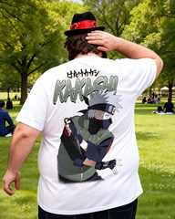 Naruto Shippuden Kakashi Jumbo 90s Style Men's Big & Tall Cotton T-shirt