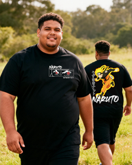 Naruto Uzumaki Run Men's Big & Tall Cotton T-shirt
