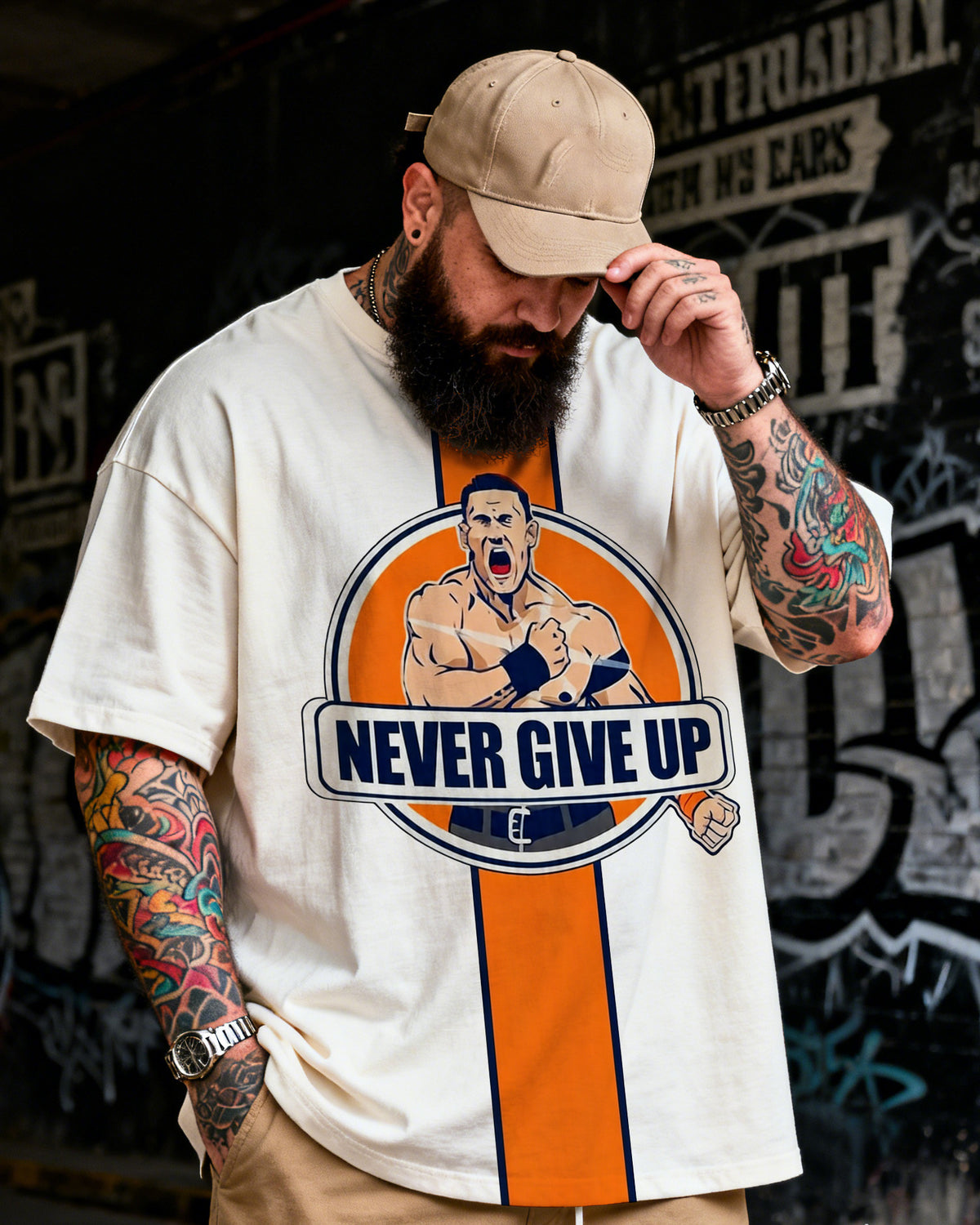 Men's Never give up Big & Tall Short Sleeve T-Shirt