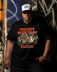 Night Scream Festival The Unseens Is Coming Men's Cotton Big & Tall T-shirt