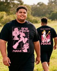 One Piece Nami Egghead Mineral Wash Men's Big & Tall Cotton T-shirt