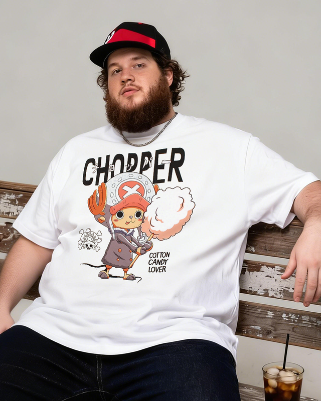 One Piece Tony Tony Chopper Men's Big & Tall Cotton T-shirt