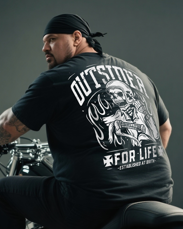 Outsider For Life Men's Big & Tall 100% Cotton T-Shirt