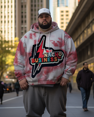 Men's Personalized Tie-Dye Plus Size Hoodie