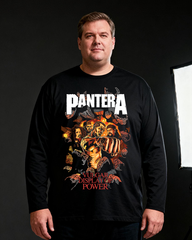Pantera 1 Men's Big & Tall Long Sleeve Cotton T-Shirt