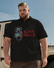 Philadelphia Phillies Casual Short Sleeve Men's Plus Size Polo Shirt