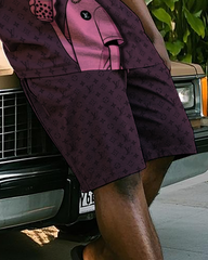 Pink Panther Men's Plus Size T-Shirt & Shorts Suit