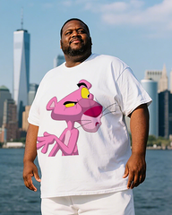 Martian Men's Plus Size T-Shirt & Shorts Suit