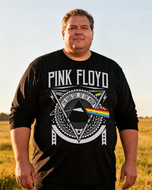 Pink floyd Men's Big & Tall Long Sleeve Cotton T-Shirt