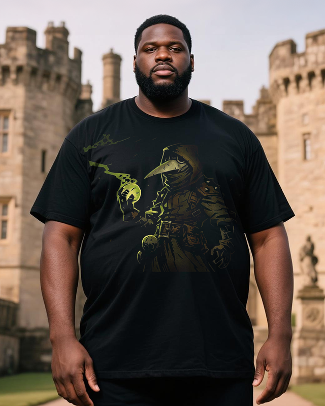 Plague Doctor Men's Plus Size Short Sleeve T-Shirt