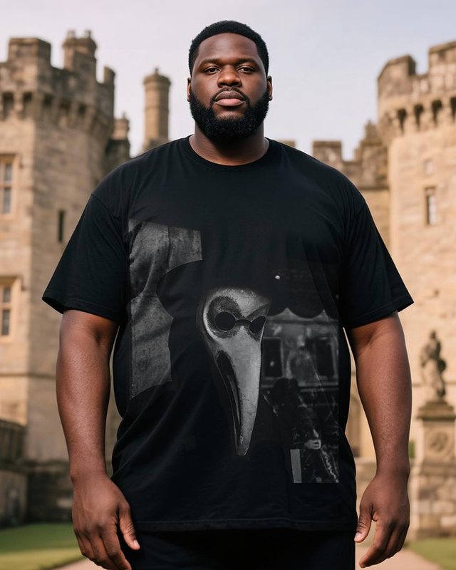 Plague Doctor Men's Plus Size Short Sleeve T-Shirt