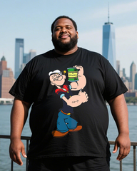 Popeye Men's Plus Size T-Shirt & Shorts Suit