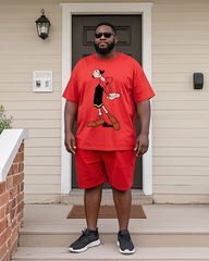 Popeye Men's Plus Size T-Shirt & Shorts Suit