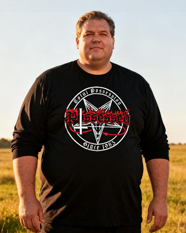 Possessed Men's Big & Tall Long Sleeve Cotton T-Shirt