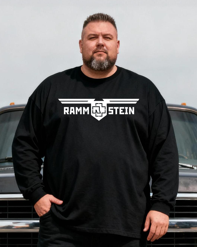 RAMMSTEIN Men's Big & Tall Long Sleeve Cotton T-Shirt