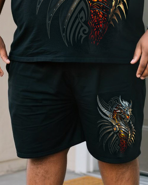 RAZOR BACK Men's Plus Size T-Shirt & Shorts Set