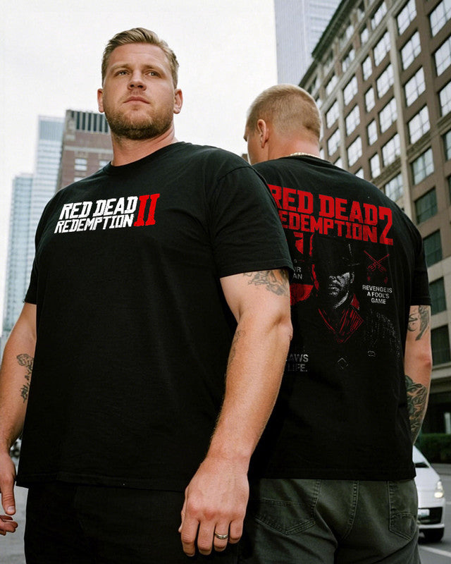 RED DEAD REDEMPTION Men's Plus Size Short Sleeve T-Shirt