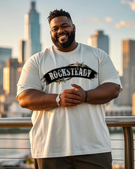 ROCKSTEADY Men's 100% Cotton Big & Tall T-Shirt
