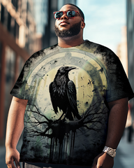 Men's Retro Diablo Style Plus Size Short Sleeve T-Shirt