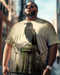 Men's Retro Diablo Style Plus Size Short Sleeve T-Shirt
