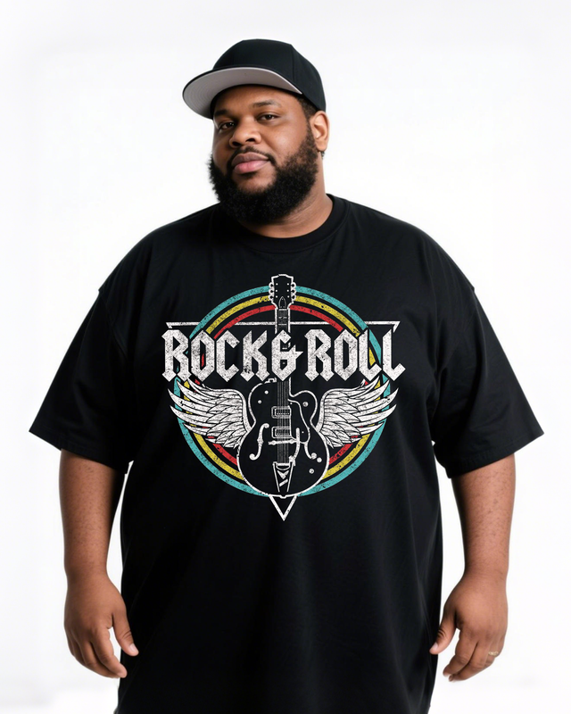 Rock and Roll Men's Plus Size Short Sleeve T-Shirt