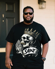 Saint Men's Plus Size T-Shirt & Shorts Set