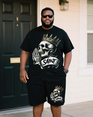 Saint Men's Plus Size T-Shirt & Shorts Set
