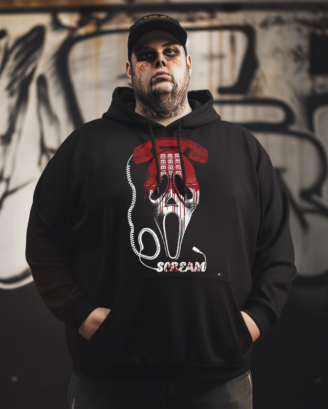 Men's Scream Cotton Big & Tall Hoodie
