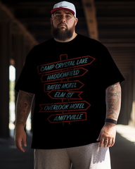 Men's Horror Streets  Horror Movies  Plus Size T-Shirt