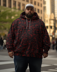 Sweat à capuche grande taille pour homme avec tête de mort