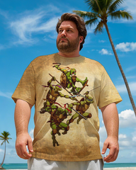 TMNT Men's Plus Size Short Sleeve T-Shirt