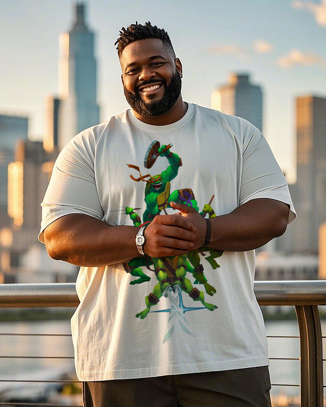 Teenage Mutant Ninja Turtles Men's Plus Size Short Sleeve T-Shirt