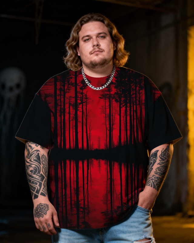 The Dark Forest Men's Plus Size Short Sleeve T-Shirt