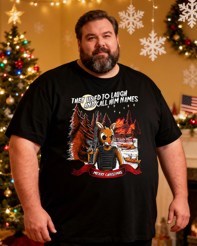 They Used To Laugh And Call Him Names Men's Cotton Big & Tall T-shirt