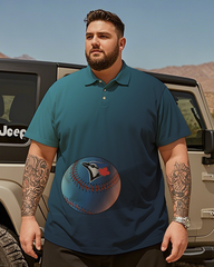 Toronto Blue Jays Casual Short Sleeve Men's Plus Size Polo Shirt