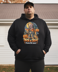 Men's Trick or Treat, Follow the Rules Cotton Big & Tall Hoodie