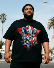 USA Men's Plus Size Short Sleeve T-Shirt