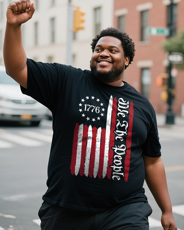 We The People  Men's Plus Size Short Sleeve T-Shirt