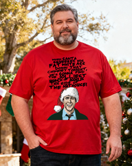 When Santa Squeezes His Fat White Ass Men's Cotton Big & Tall T-shirt