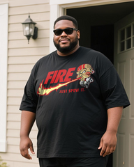 YOGAFLAME Men's Plus Size T-Shirt & Shorts Suit