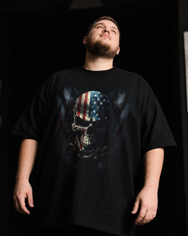 American Flag Men's Plus Size Short Sleeve T-Shirt
