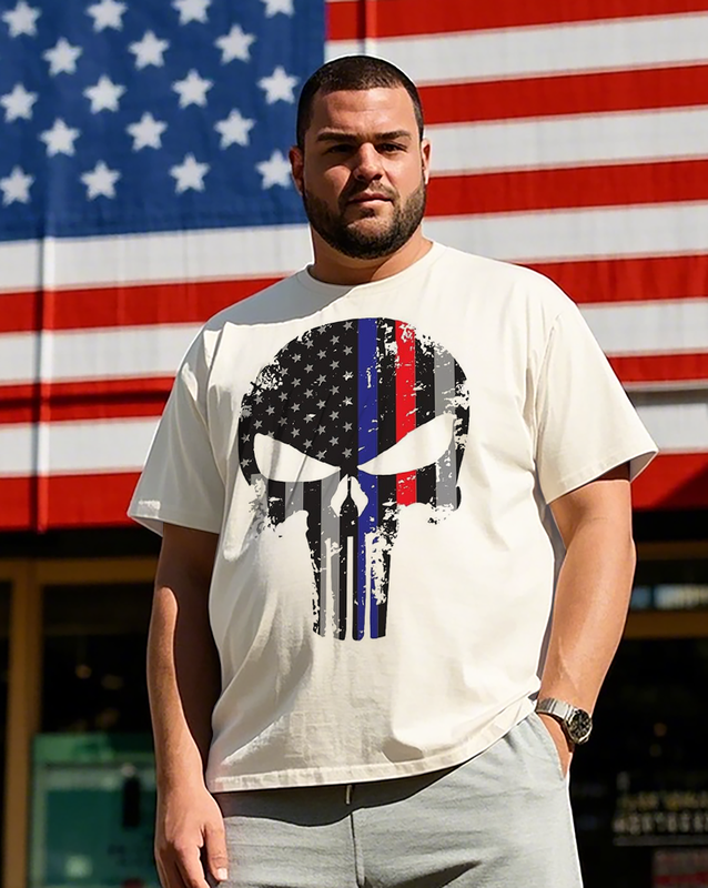 American Flag Men's Plus Size Short Sleeve T-Shirt